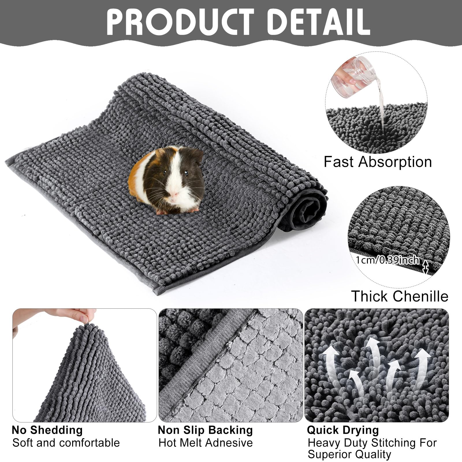 Amylove absorbent small pet pad helps moisture stay away from fur.