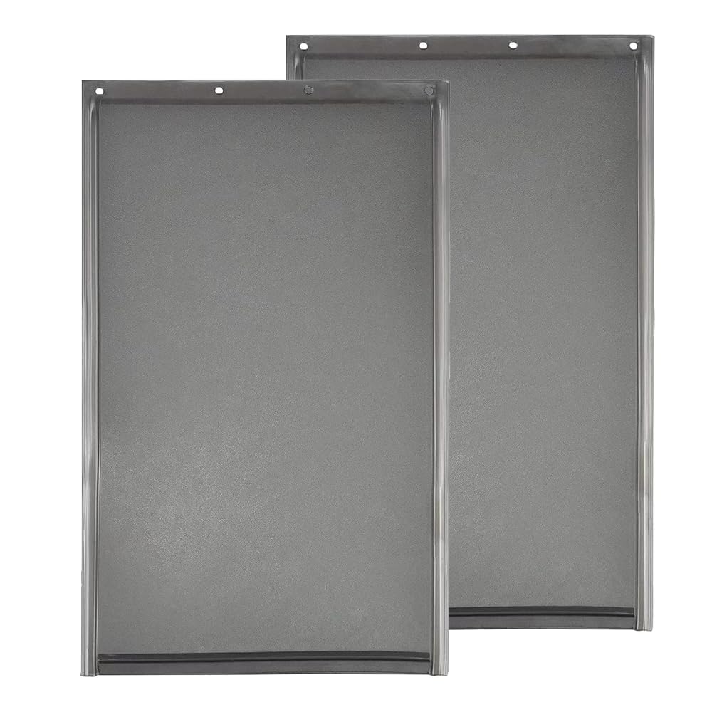 AMZOO medium dog door flap showing Pac11-11038 compatibility for secure access.