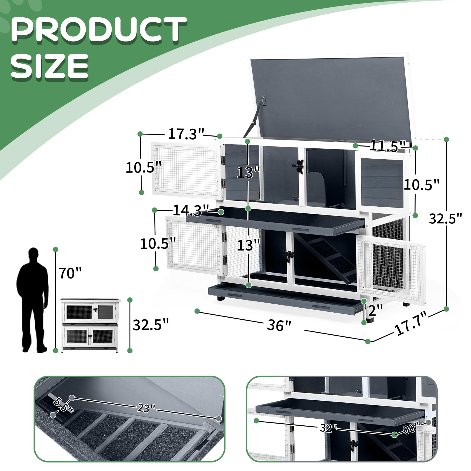 AMZOSS easy-access doors aid feeding and interaction.