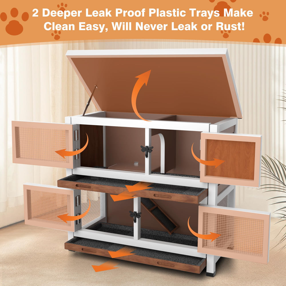 AMZOSS two-level layout supports multi-pet care and easy access.