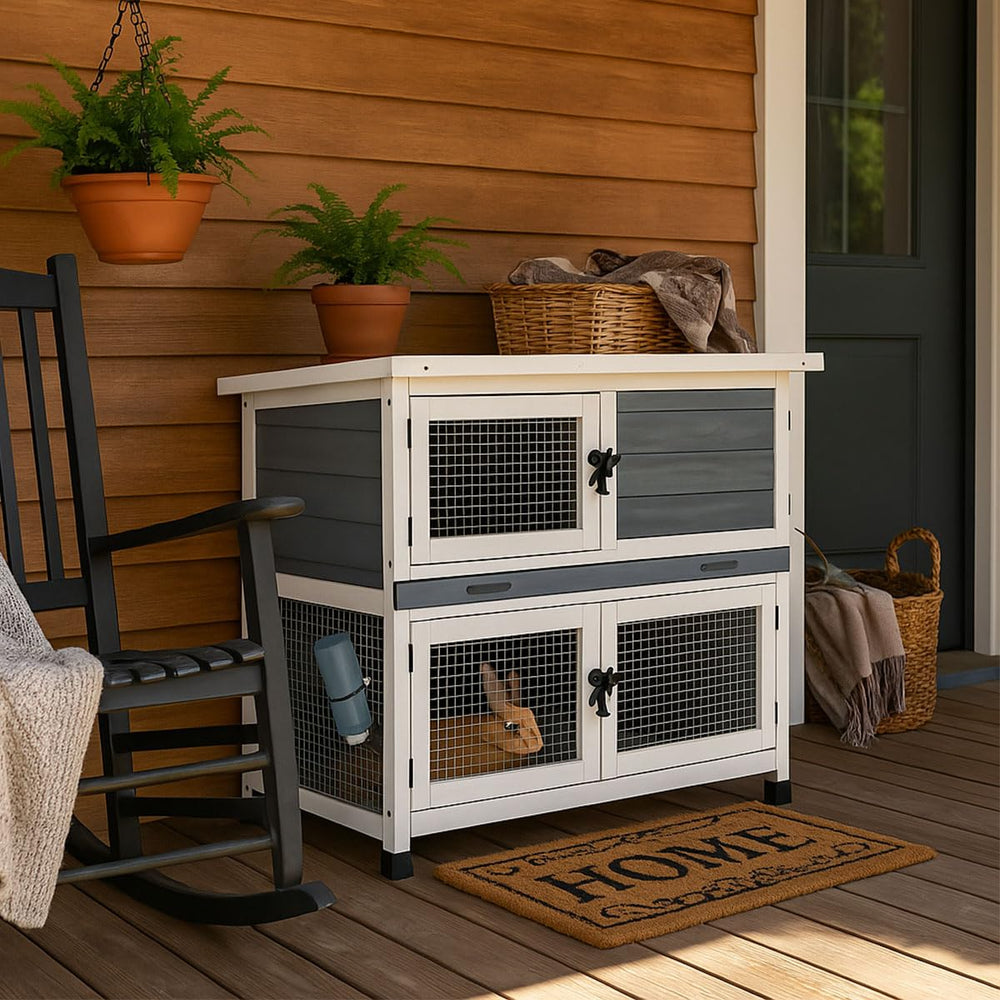 AMZOSS sturdy fir wood construction withstands outdoor use.