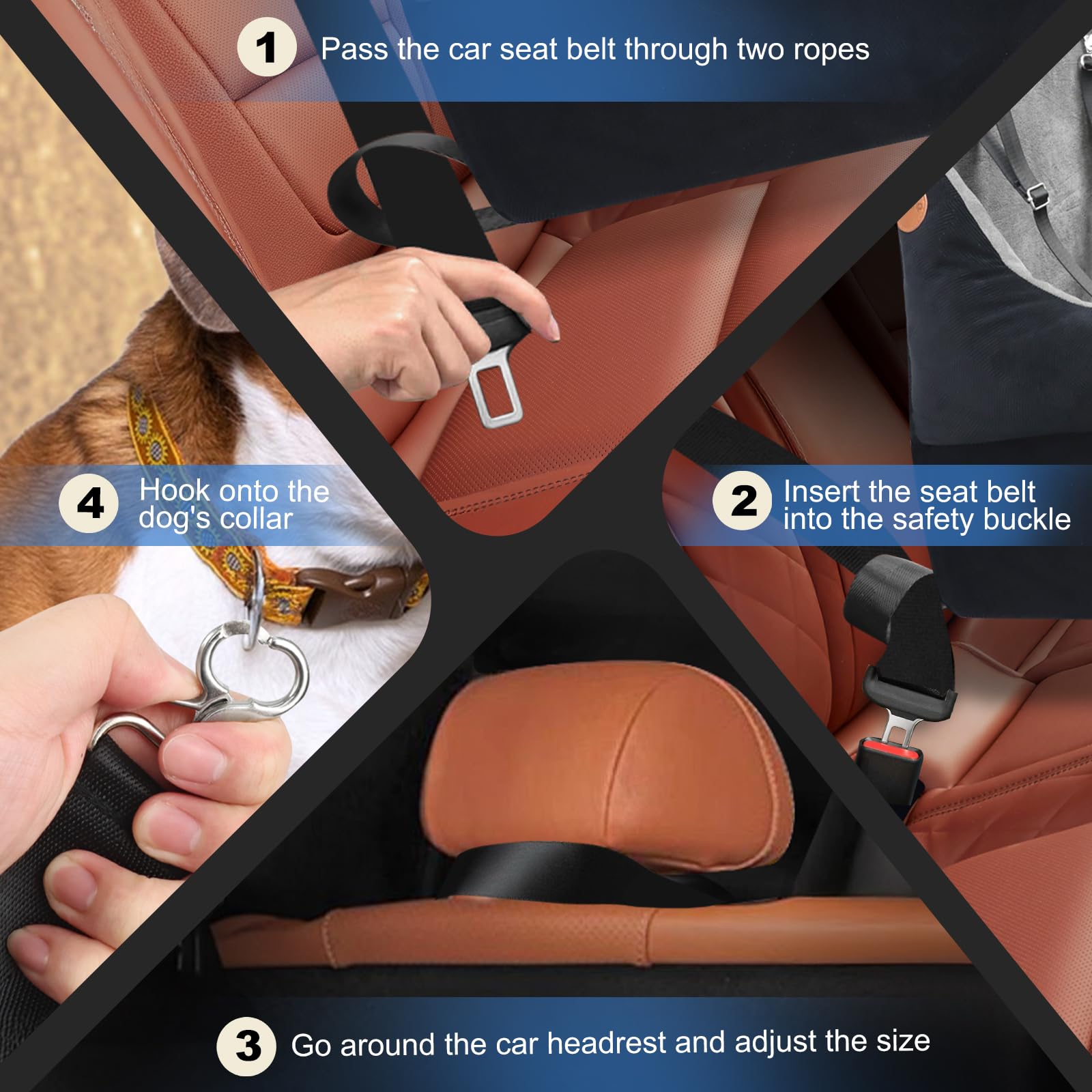Amztrip Elevated Seat Safety-velvet fabric reinforces comfort and security on the road.