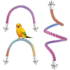 ANA EGO two short gradient bird rope perches for small parrots