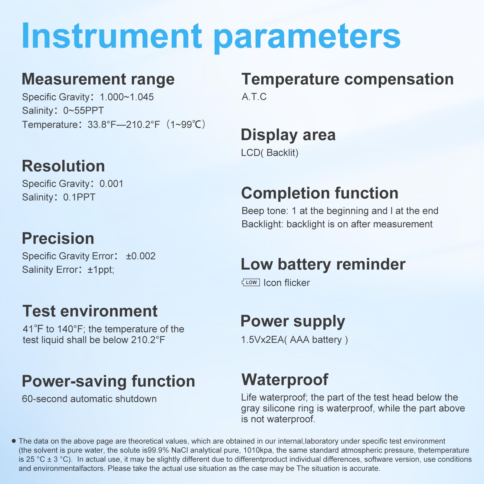 Anbachi Digital Salinity Meter specific-gravity demonstrates precise SG measurement for hobbyists.