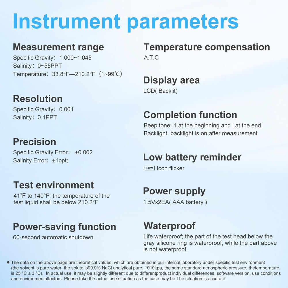 Anbachi Digital Salinity Meter specific-gravity demonstrates precise SG measurement for hobbyists.