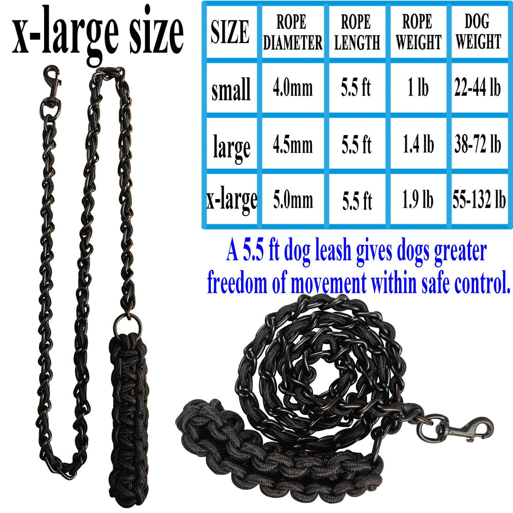 AncBace chrome-plated chain and nylon rope detail for rugged outdoor use