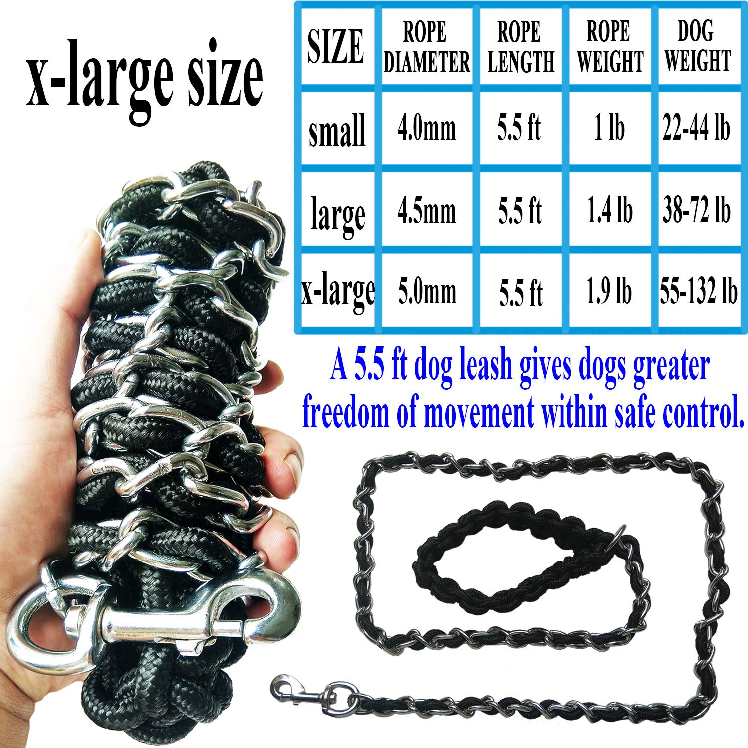 AncBace leash includes a free collar for immediate use with the leash.