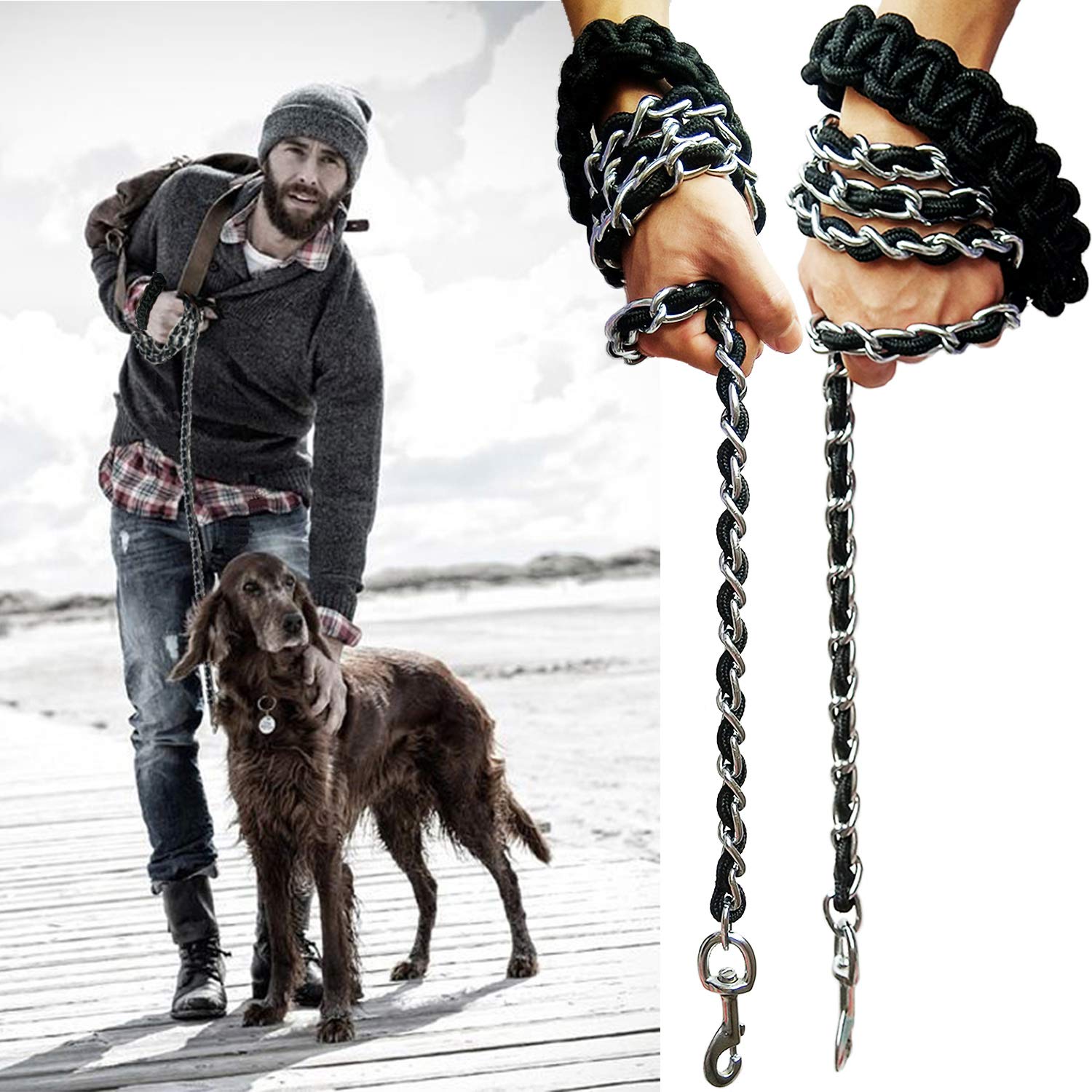 AncBace included dog collar pairs with the leash for convenience