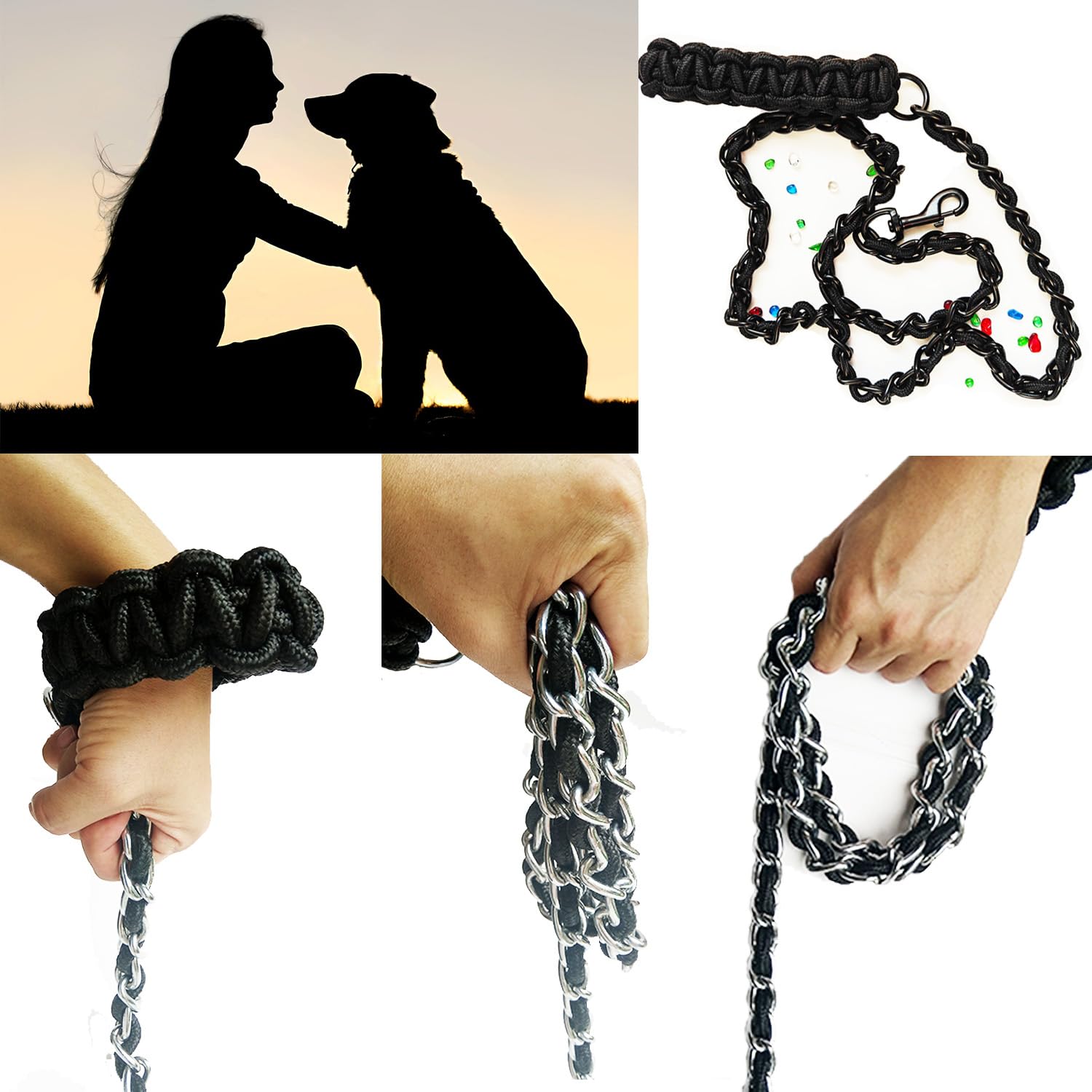 AncBace large-dog leash suitable for breeds like Doberman and German Shepherd