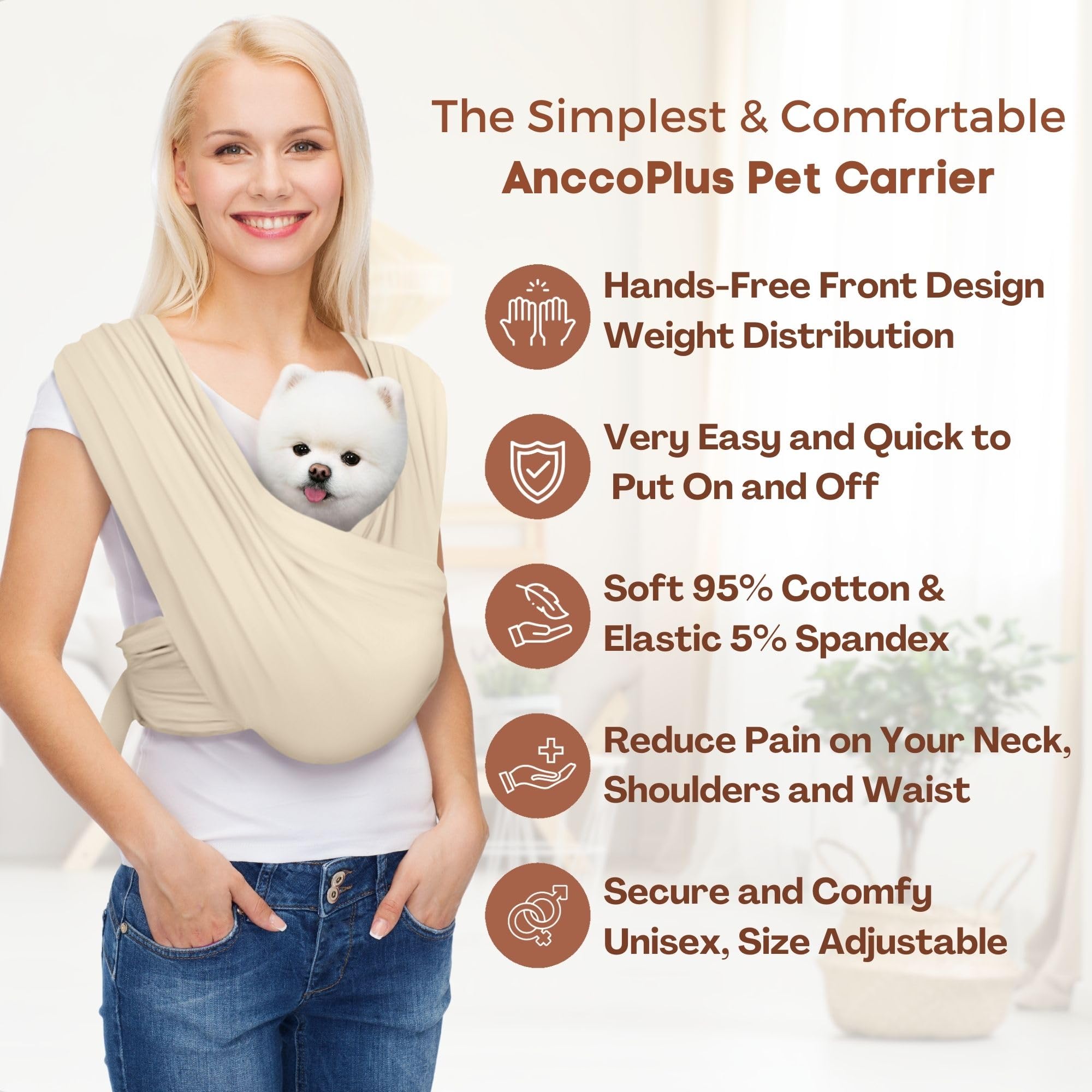 AnccoPlus breathable 3D mesh keeps air flowing during use.