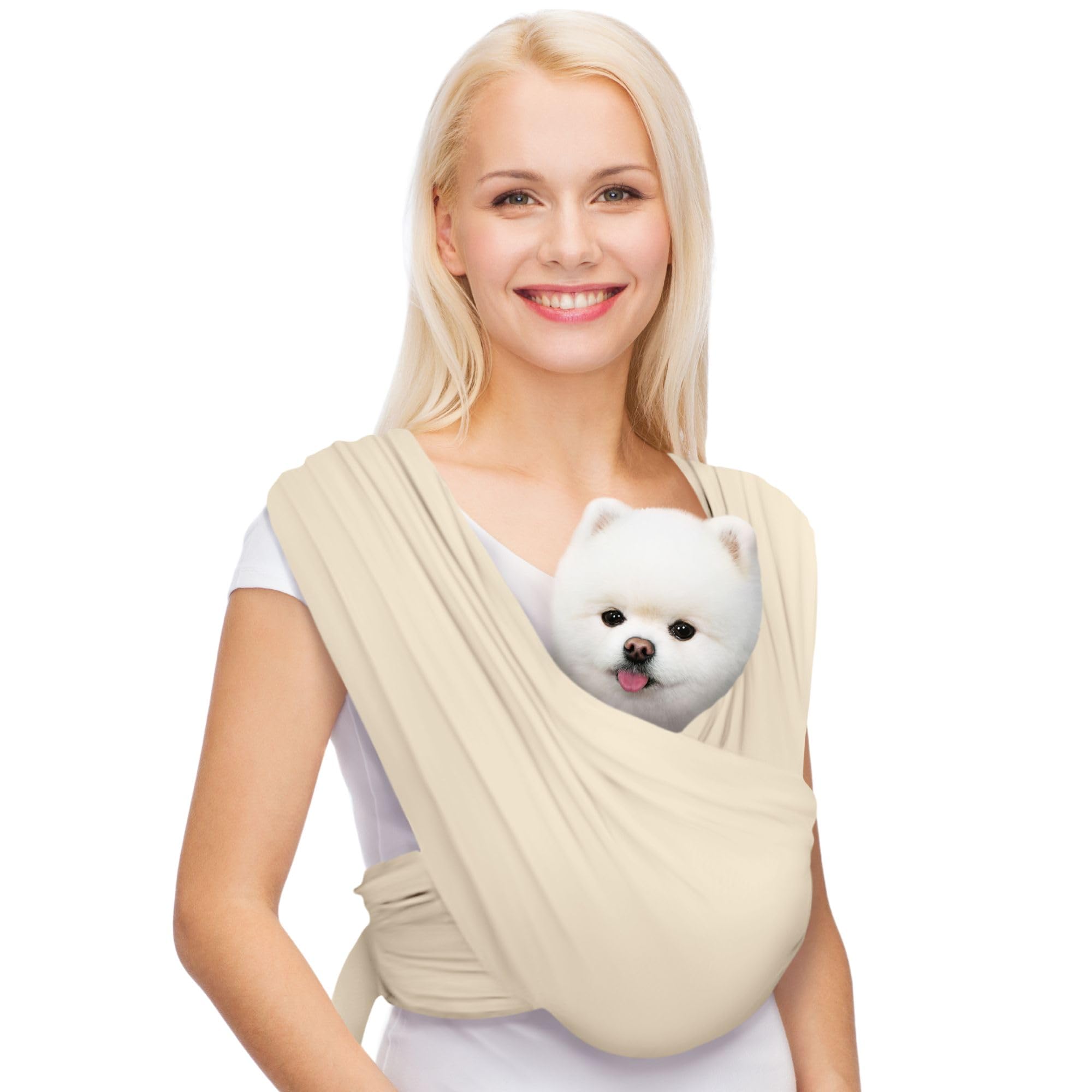 AnccoPlus front-facing dog carrier in compact design for secure chest carry.