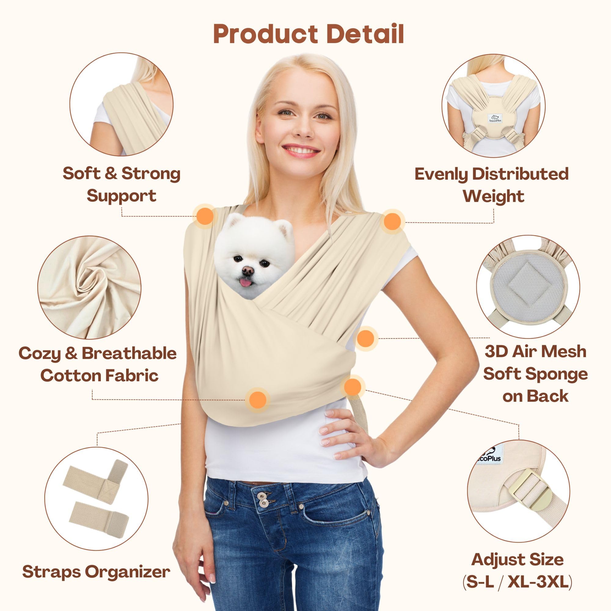 AnccoPlus premium cotton shell offers soft, comfortable touch.