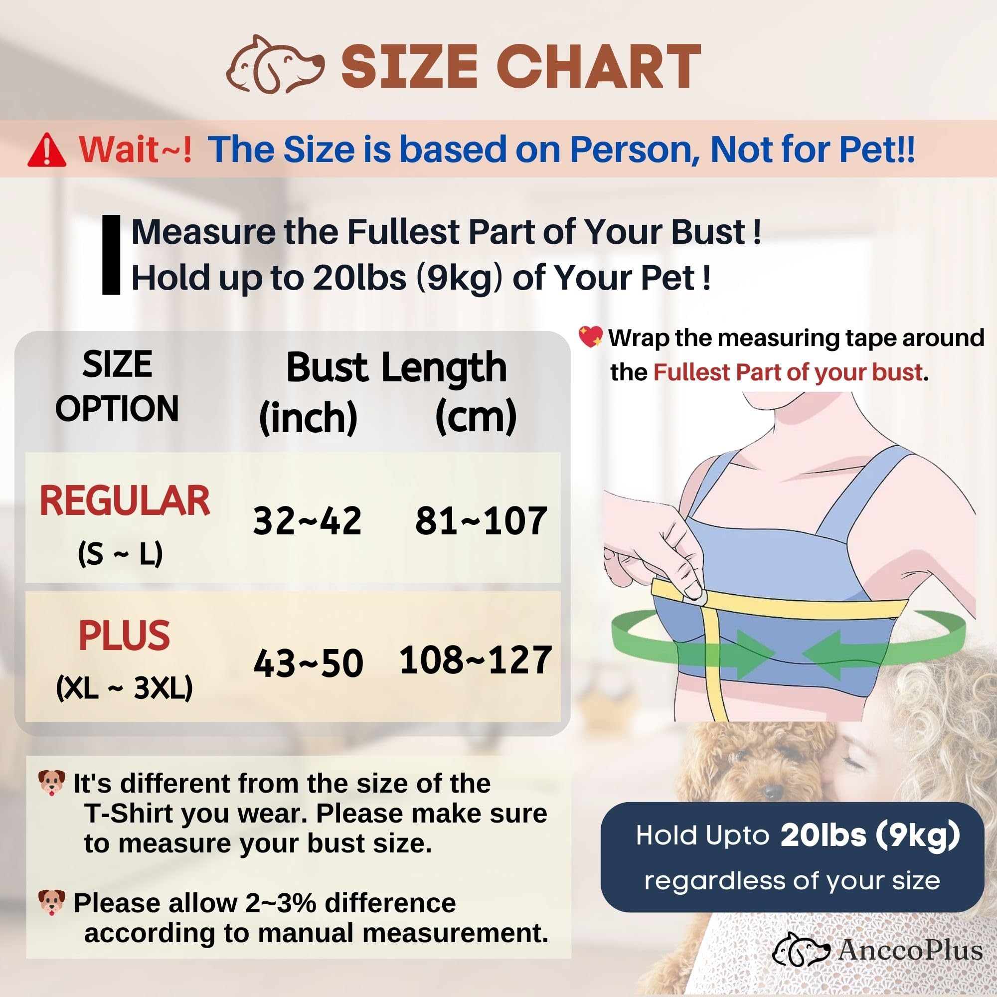AnccoPlus breathable 3D mesh sling keeps air flowing while supporting your pet.