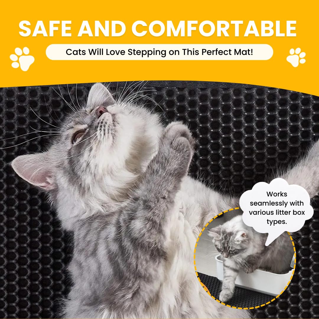 Andalus Brands easy-to-clean litter mat for quick debris removal.
