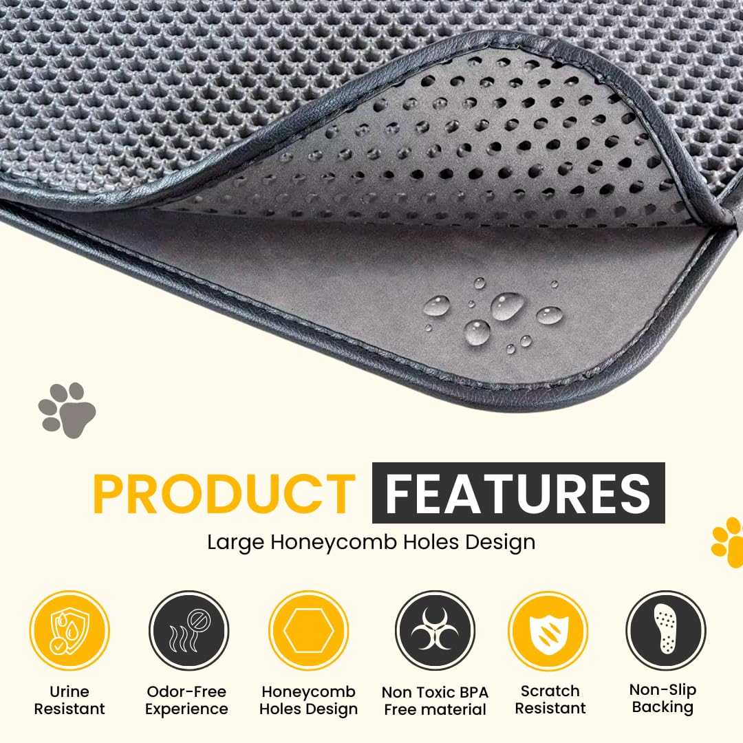 Andalus Brands mat fits under most litter pans for flexible setups.