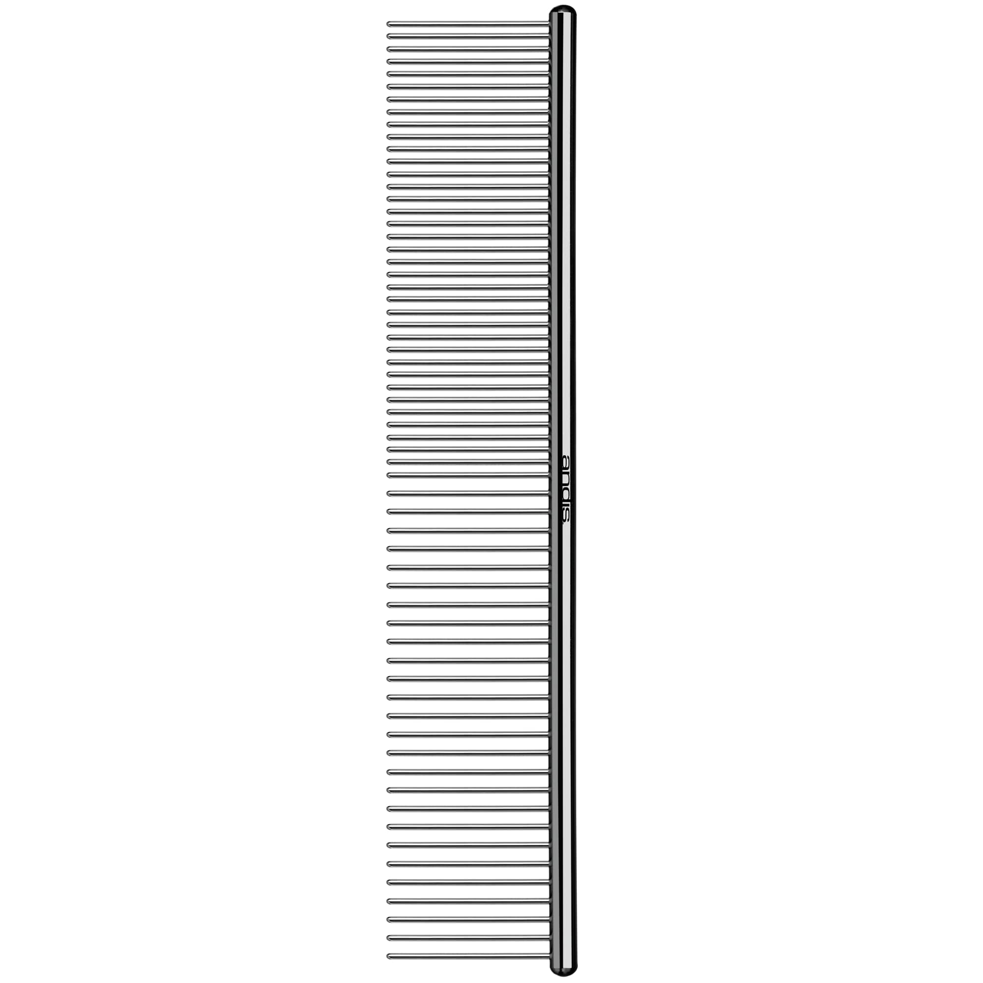 Andis 65730 stainless-steel comb for knots and mats helps smooth your pet’s coat.