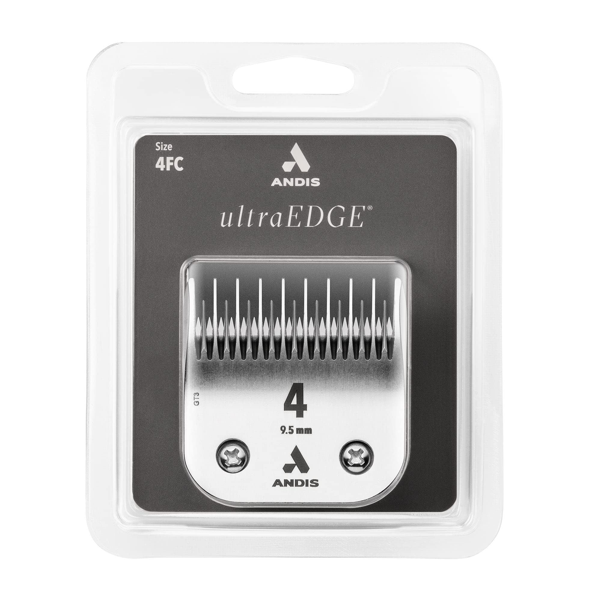 Andis blade used on long-legged terrier for smooth body work.