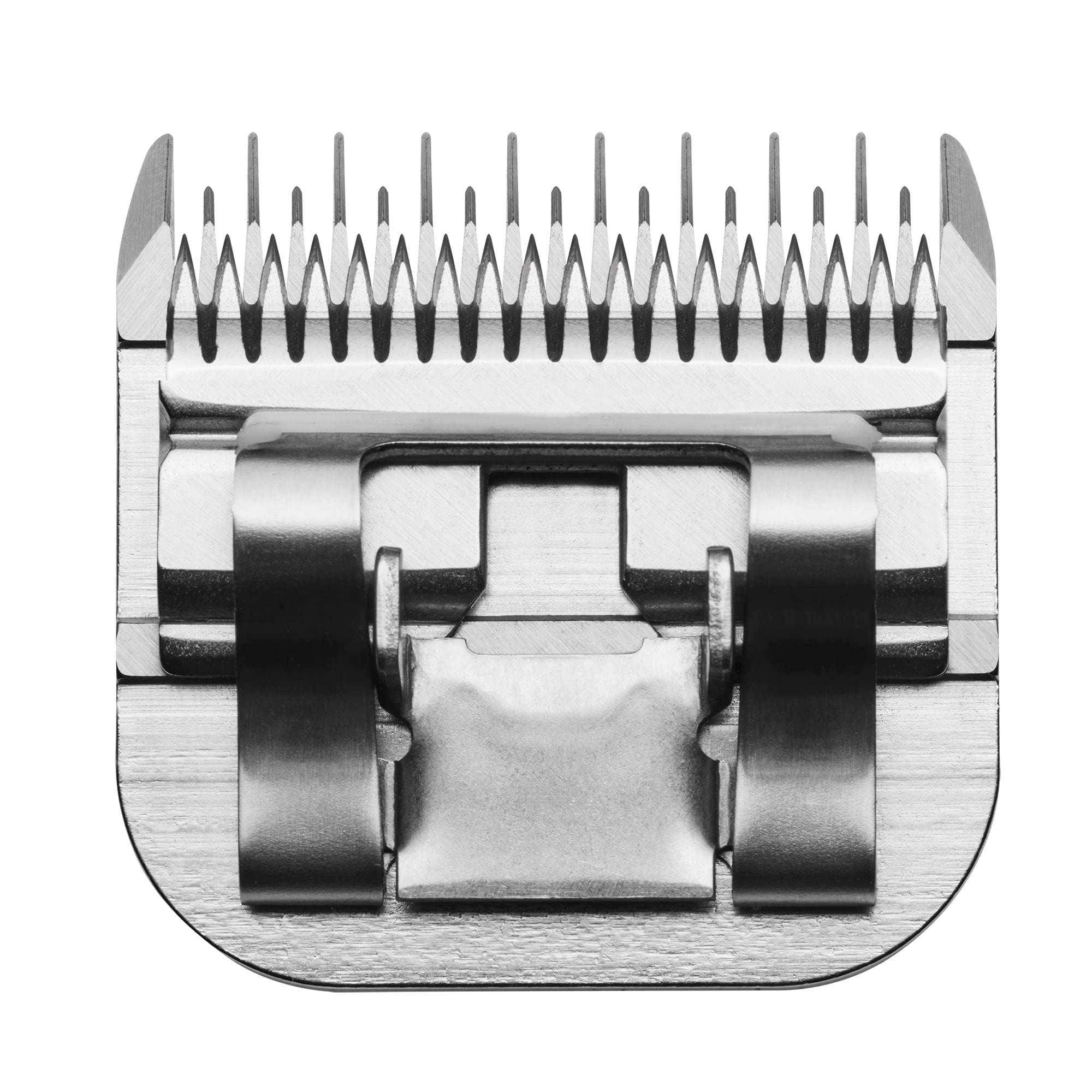 Andis carbon-infused steel blade delivers lasting sharpness for efficient grooming.