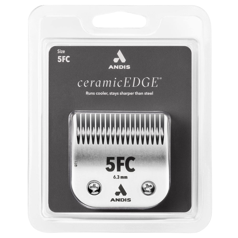 Andis ceramicEDGE blade runs cooler to reduce heat during grooming sessions.