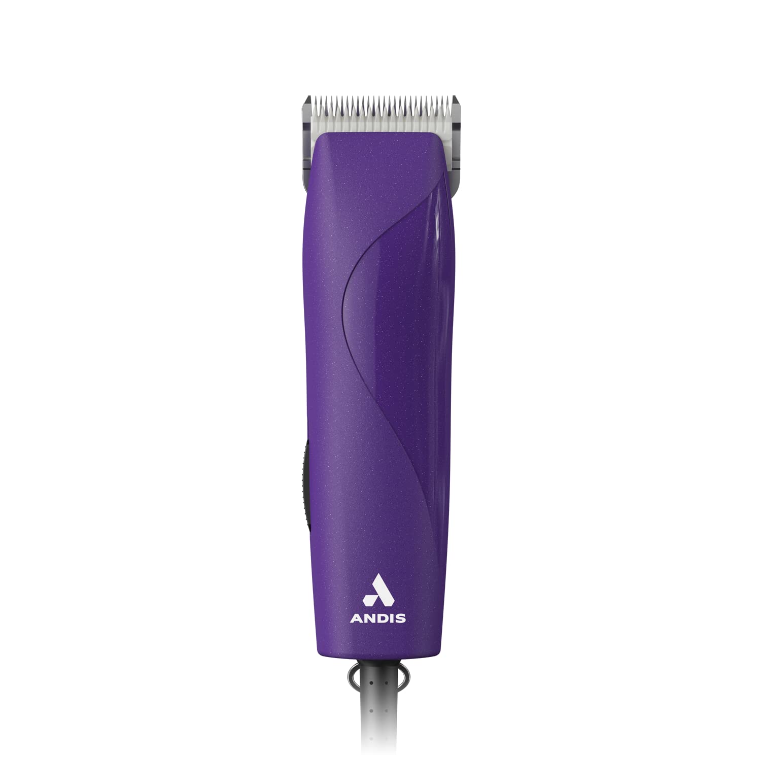 Andis EasyClip professional animal clipper purple kit ready for a precise groom