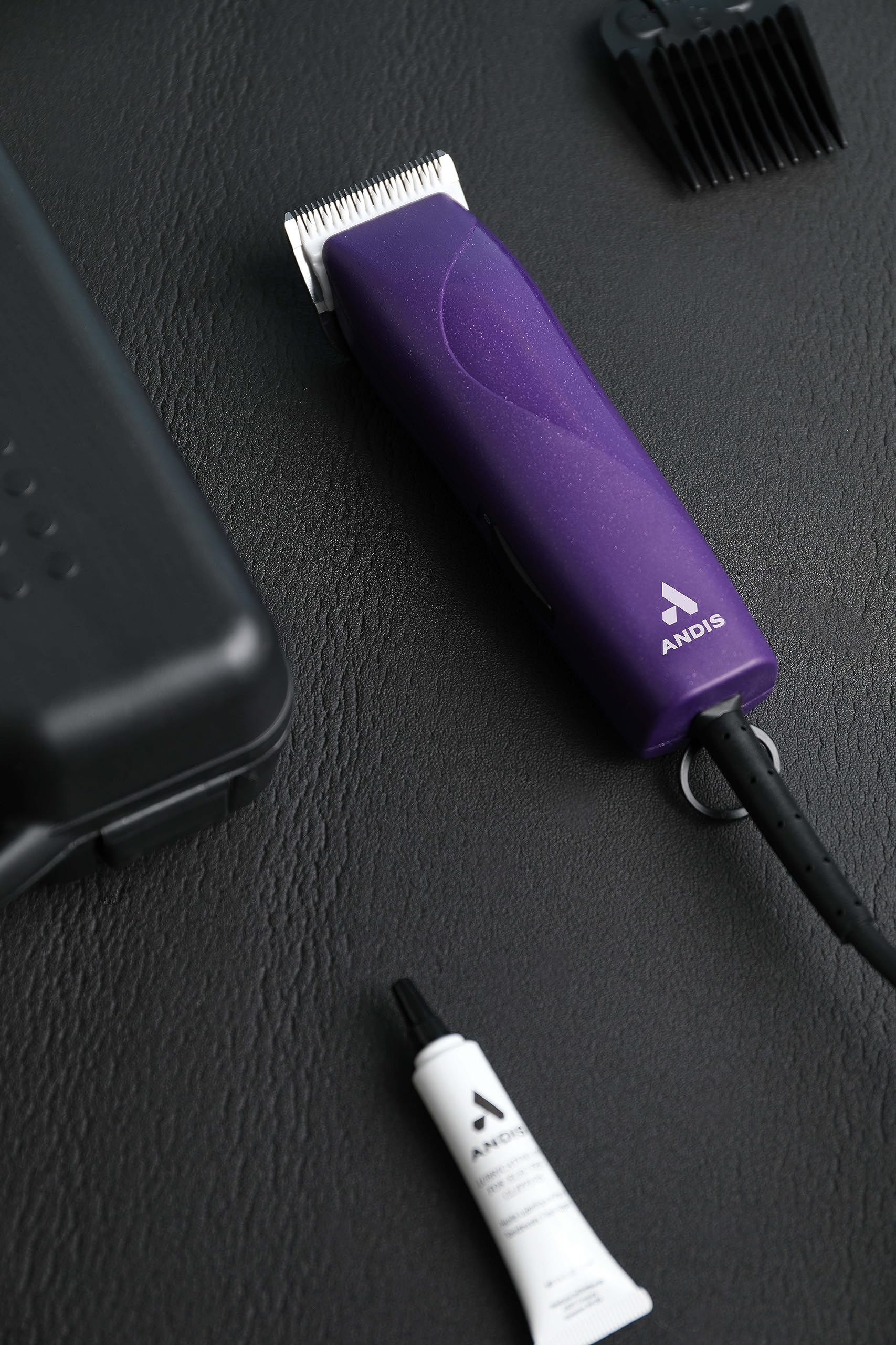 Andis frustration-free packaging purple box for EasyClip kit