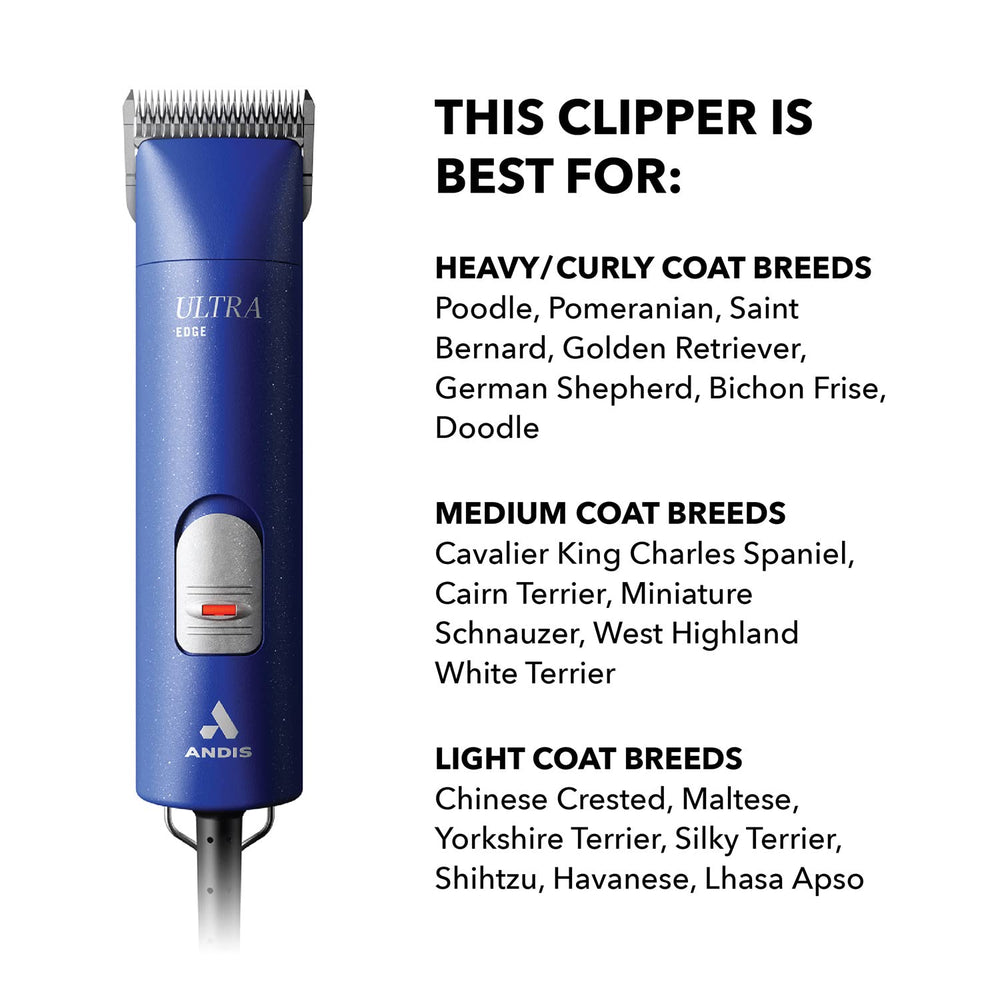 Andis professional 14-inch cord clipper for thorough grooming
