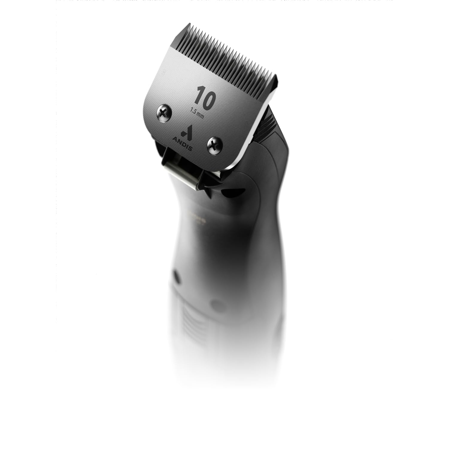 Andis quick blade-change feature allows fast transitions between cuts.