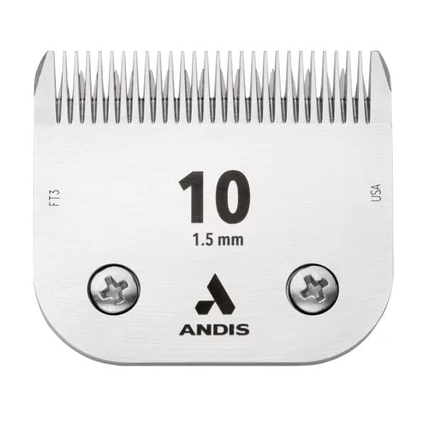 Andis UltraEdge clipper blade close-up showing razor-sharp edge for precise trimming.