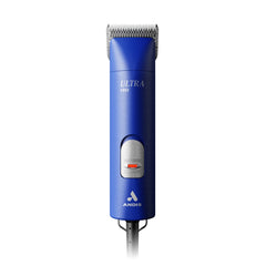 Andis UltraEdge clipper with blue housing for calm, precise grooming