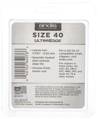 Andis UltraEdge precision-ground teeth for even cuts and fewer snags.