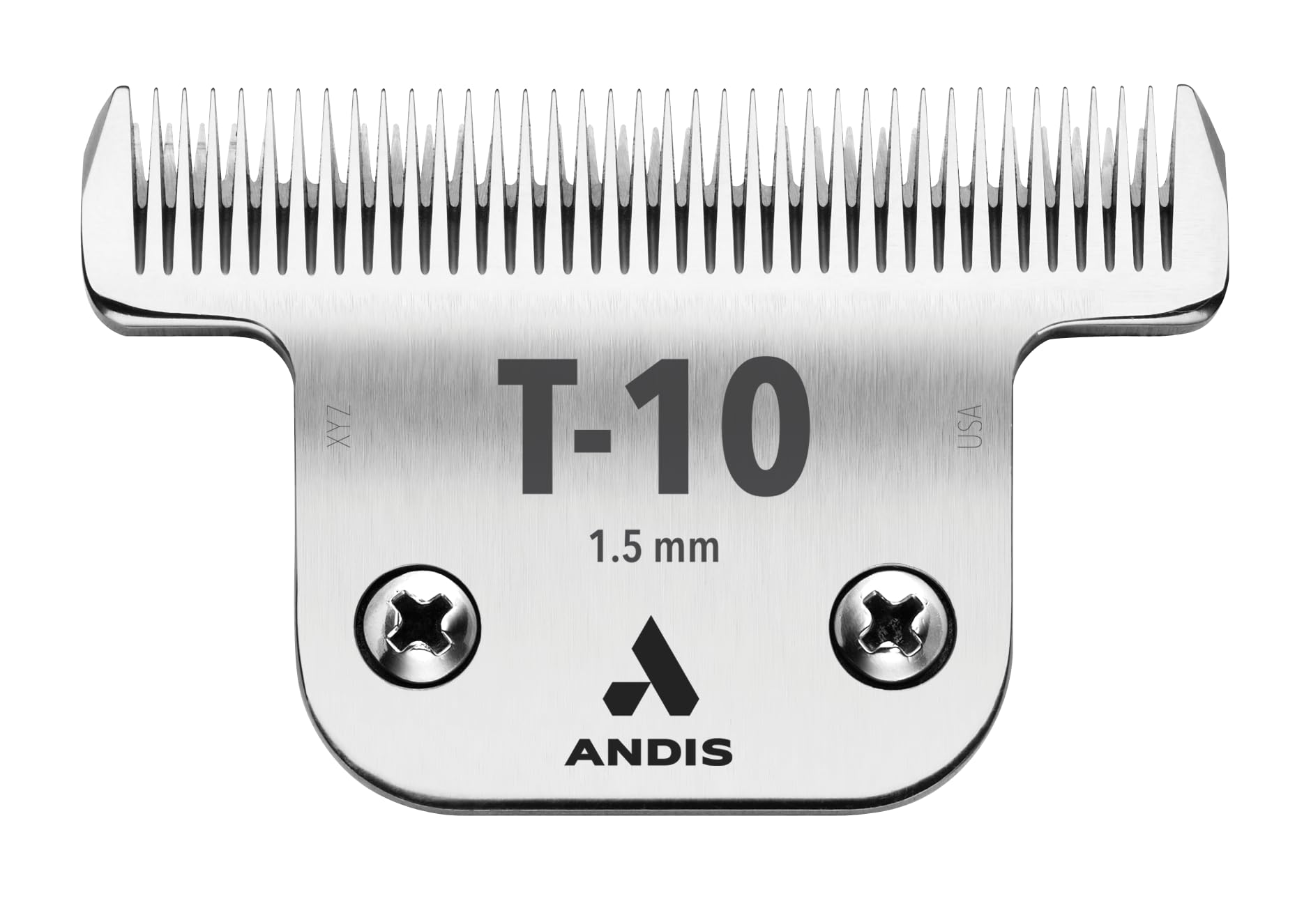 Andis UltraEdge T-10 blade for precise close-cut dog grooming.