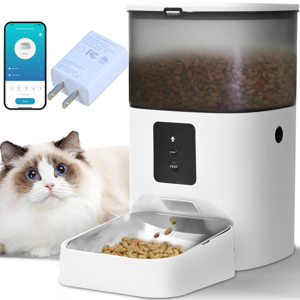 ANDOLL HOME 4L cat feeder reservoir keeps meals ready for busy days