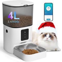ANDOLL HOME automatic cat feeder 4L front view for smooth, hands-free feeding.