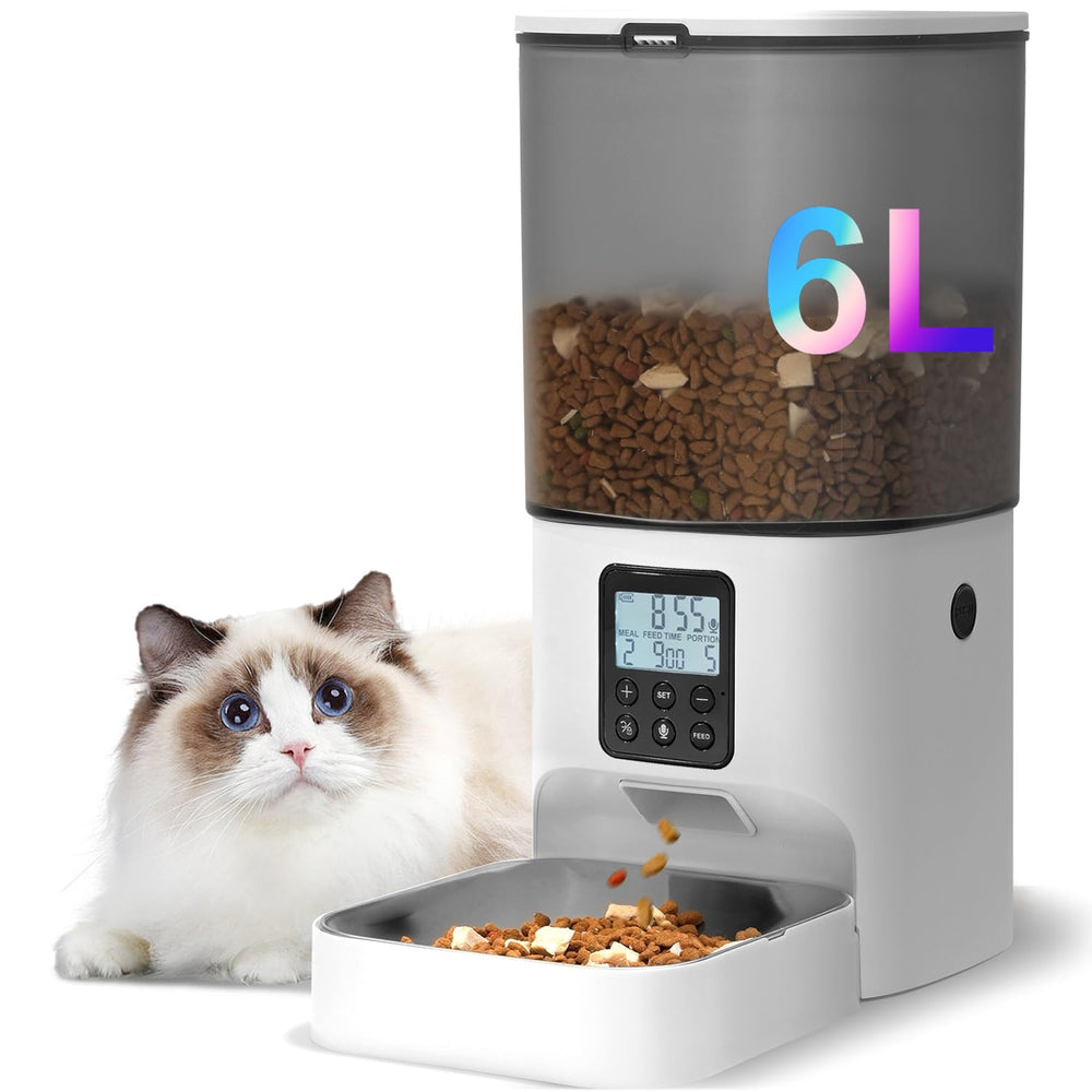 ANDOLL HOME automatic cat feeder with 6L capacity for steady daily meals.
