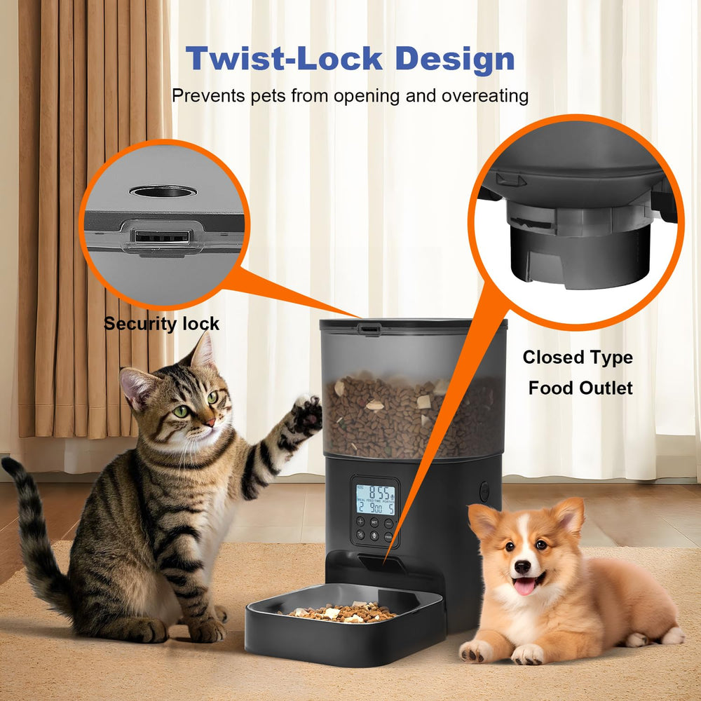 Andoll Home feeder desiccant compartment keeps food dry and fresh