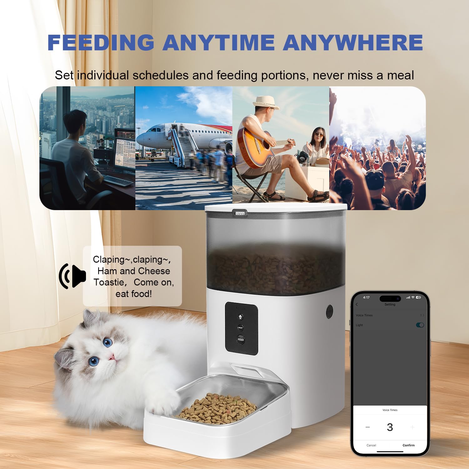 ANDOLL HOME voice recording feature allows mealtime reminders