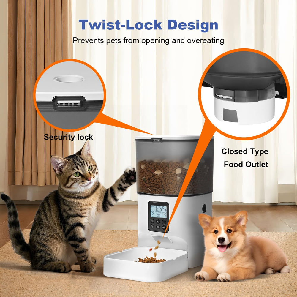 ANDOLL HOME 10s voice recorder greets your cat at mealtime.