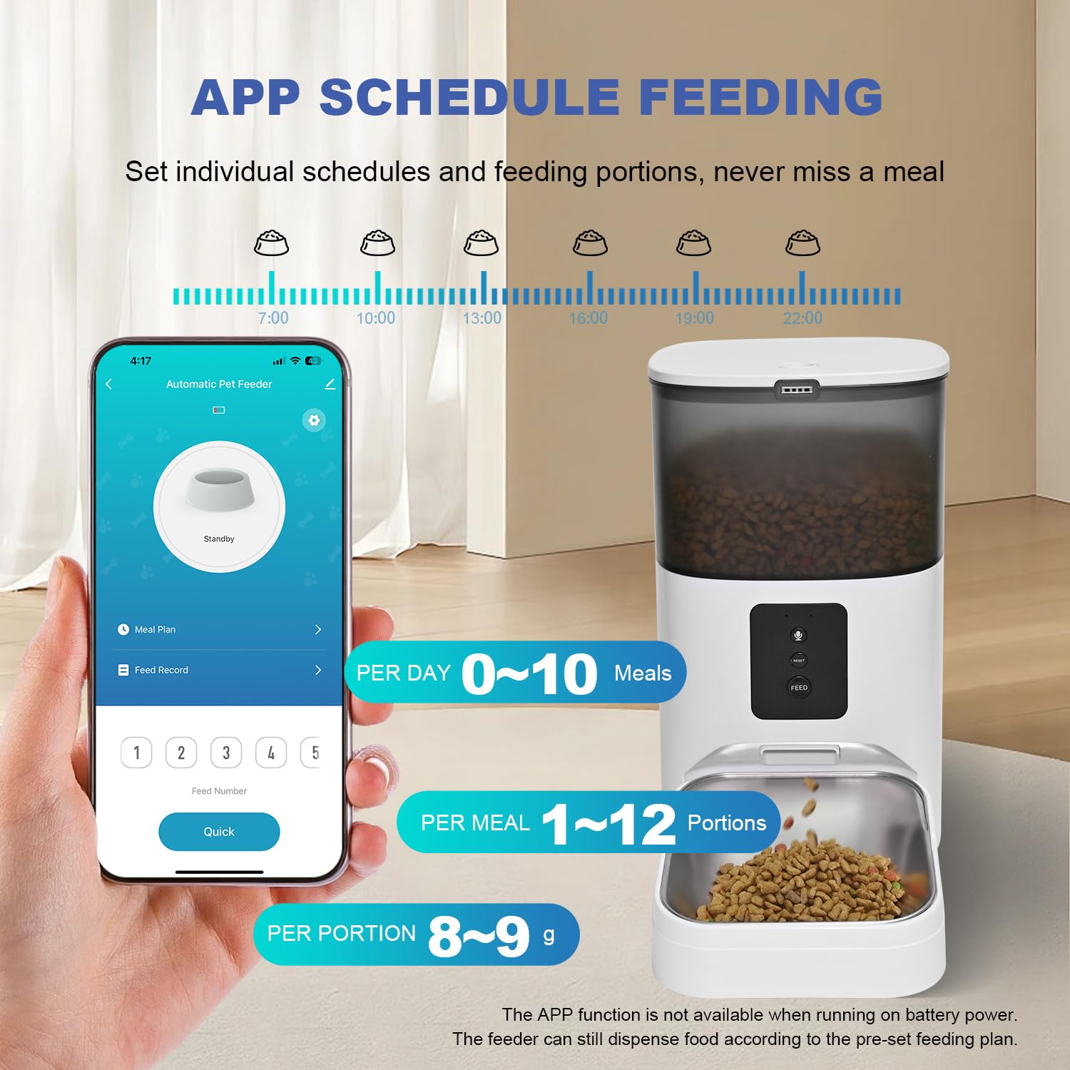 ANDOLL HOME WiFi cat feeder setup screen for easy pairing