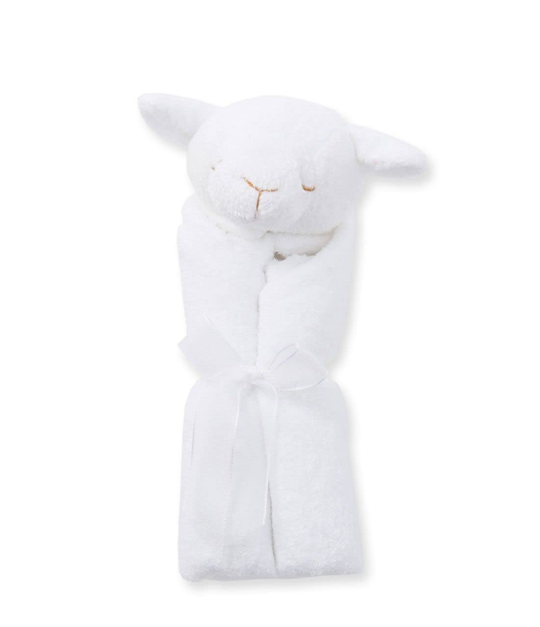 Angel Dear White Lamb Blankie in cashmere-soft microfiber for cozy naps.