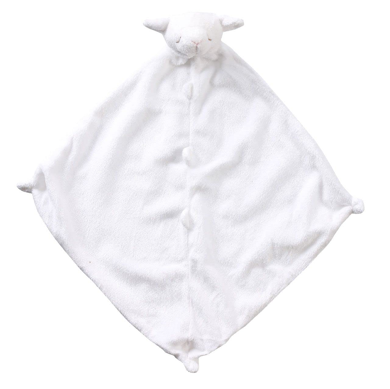 Angel Dear White Lamb Blankie as a 13-inch naptime buddy for calm moments.
