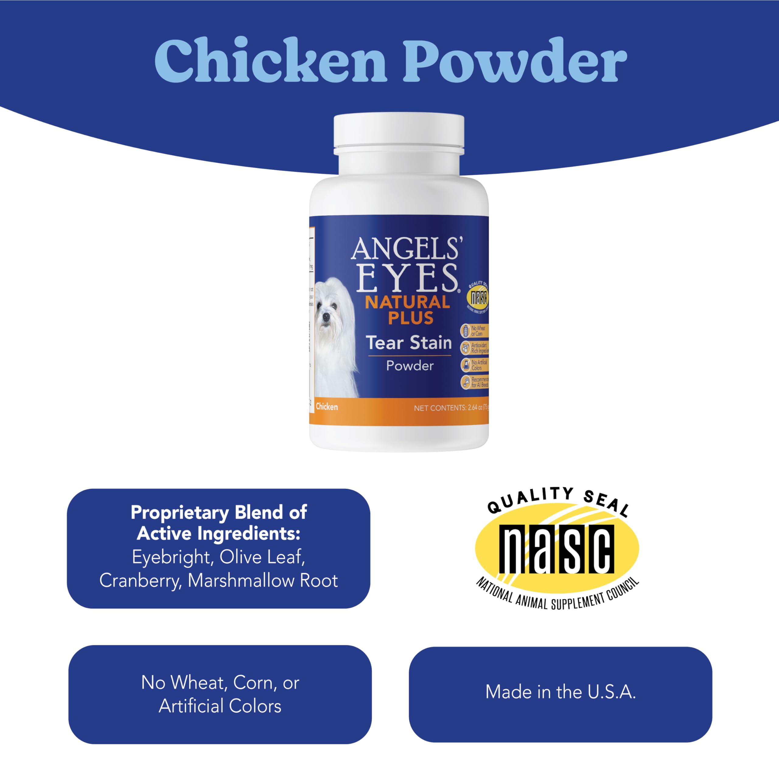 Powder texture close-up shows fine, easy-to-mix powder