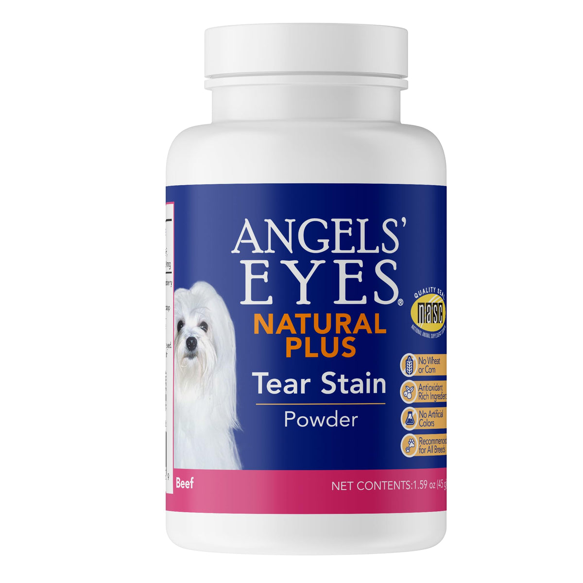 ANGELS' EYES Natural Plus packaging for dogs supports tear-stain management.