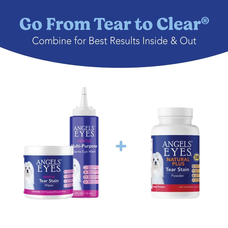 Limited-ingredient ANGELS' EYES powder with no wheat or corn for sensitive diets.