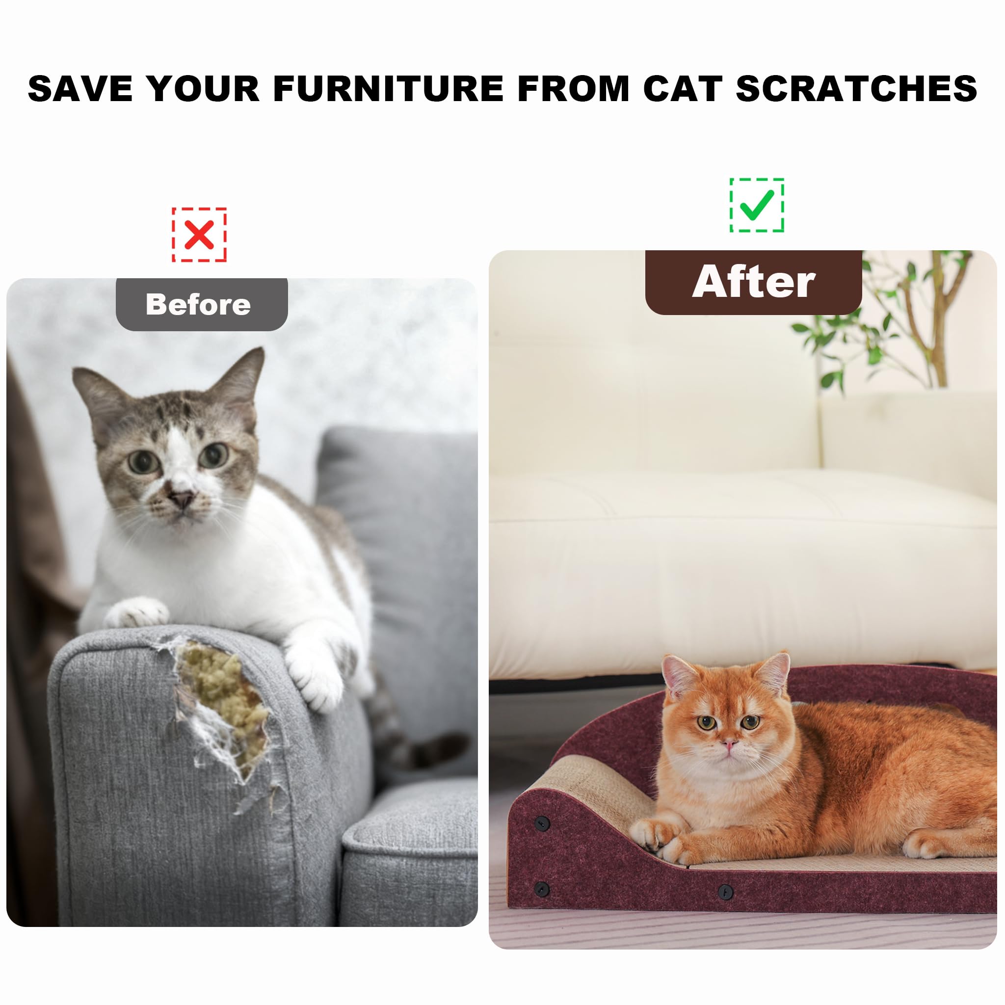 Angetra eco-friendly cardboard cat sofa uses non-toxic materials.
