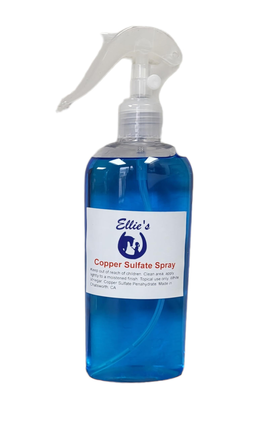 Angry Horse Forge Ellie's Copper Sulfate Spray in blue for topical hoof care and coverage