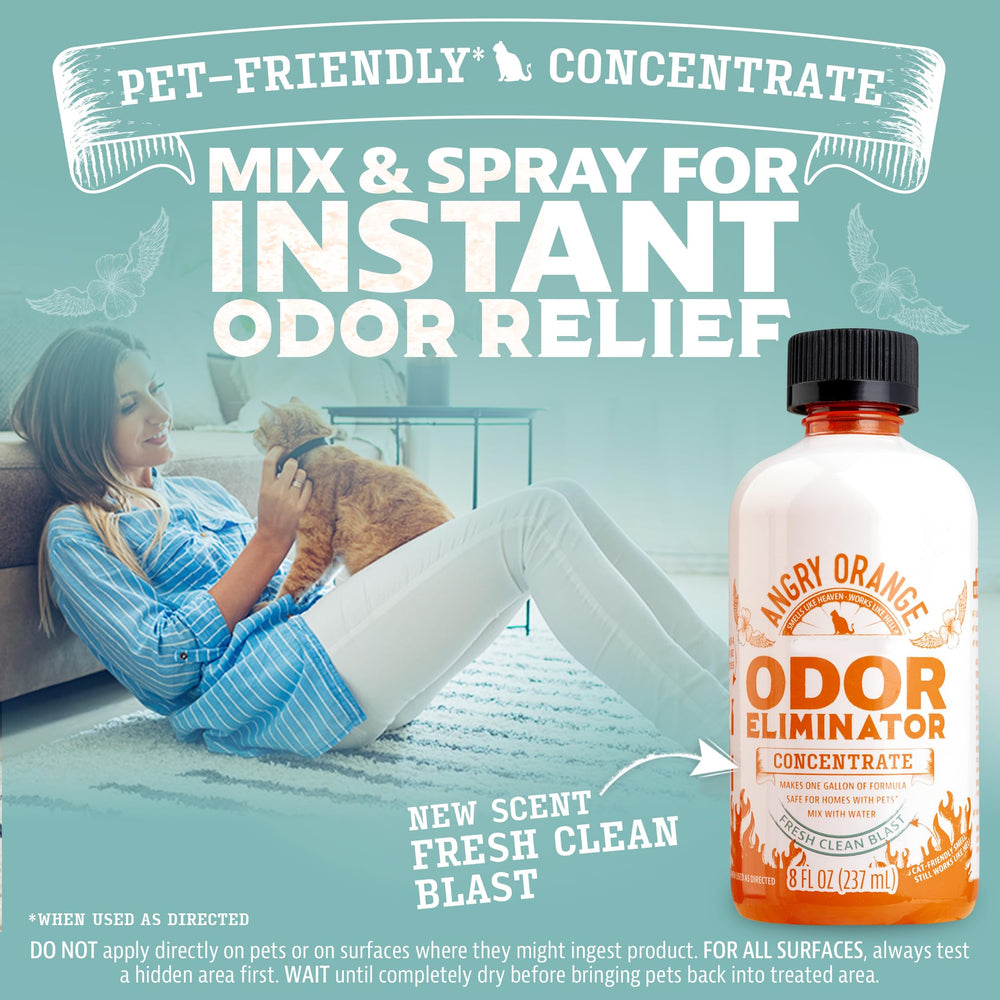 Angry Orange concentrate pour action shows easy dilution for cleaning