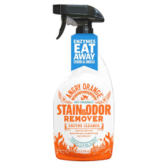 ANGRY ORANGE enzyme cleaner bottle-front highlighting stain fighting formula.