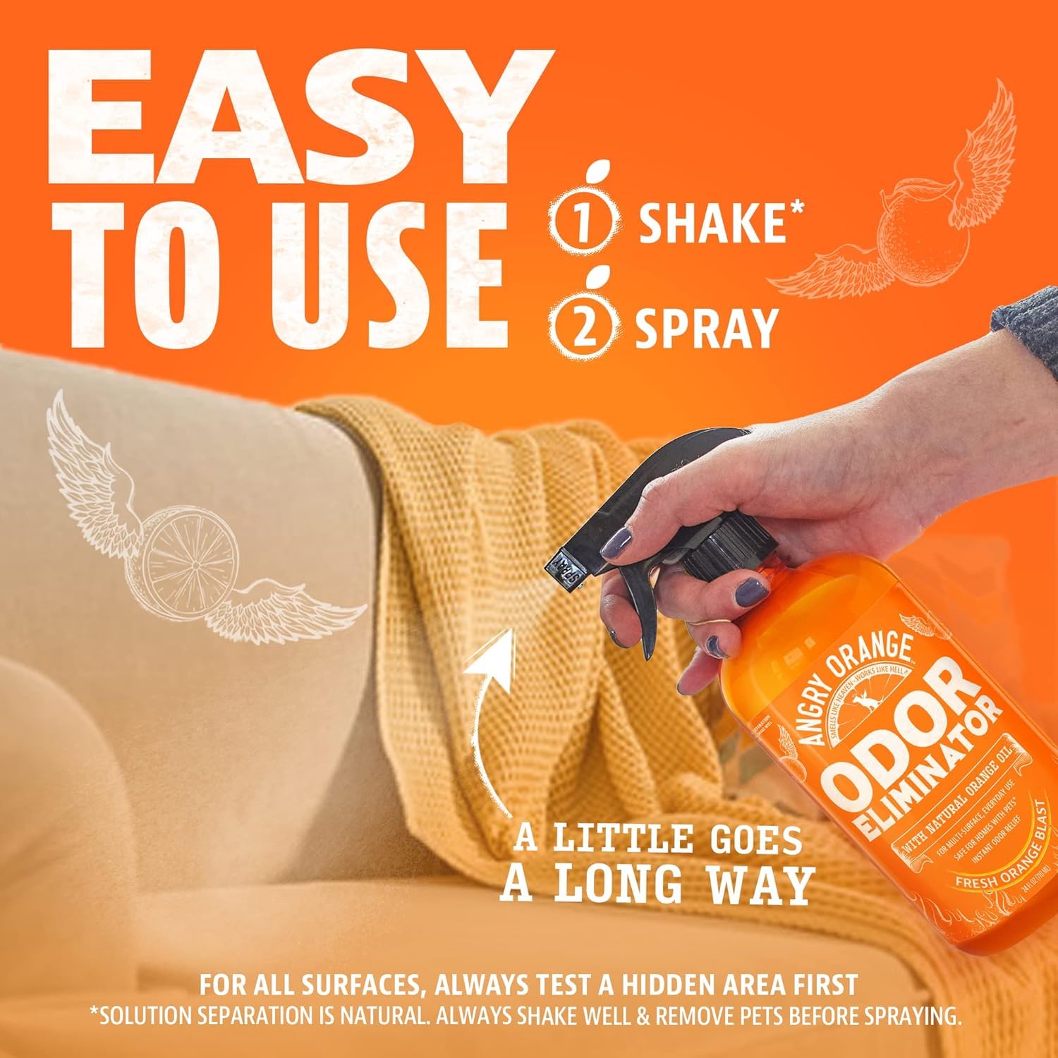 ANGRY ORANGE made in USA label indicates quality and local manufacturing