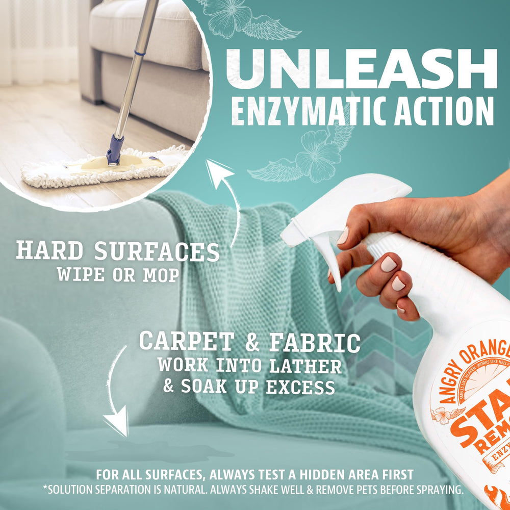 Angry Orange trash can odor control keeps spaces smelling clean