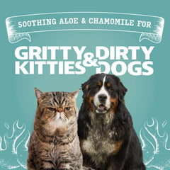 ANGRY ORANGE unscented pet wipes for wrinkles remove debris around facial folds gently.
